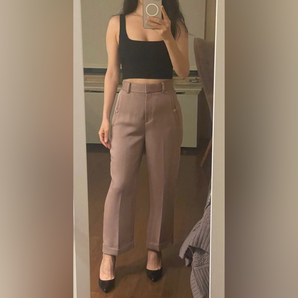 Aritzia Wilfred Ibiza Bustier (Cropped Top) (black matching pants) - Picture 3 of 9